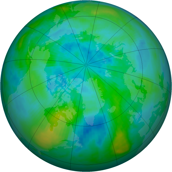 Arctic ozone map for 23 September 1983
